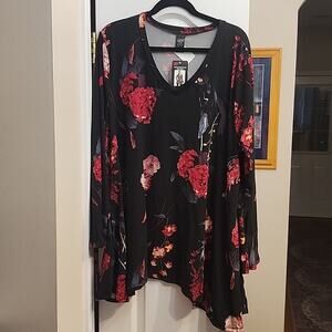 Super Soft Handkerchief Tunic Blouse/ Top 2xl/3xl (PP3)